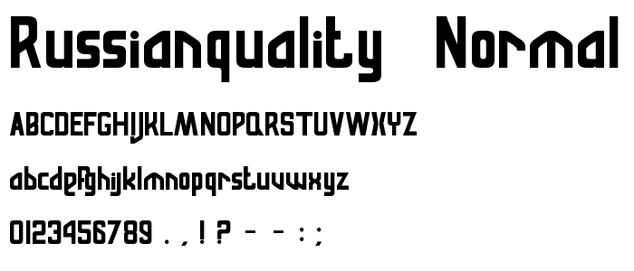 RussianQuality  Normal font
